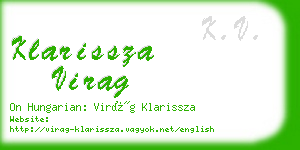 klarissza virag business card
